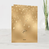 Grappig zwart goud glam glitter vet 80e verjaardag kaart (Achterkant)