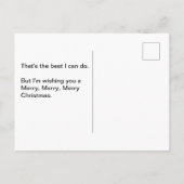 Grappig zwart ho ho sinterklaas kerst kat briefkaart (Achterkant)