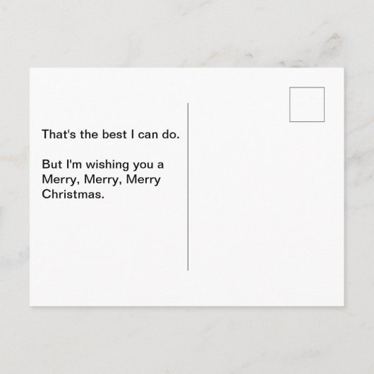 Grappig zwart ho ho sinterklaas kerst kat briefkaart (Achterkant)