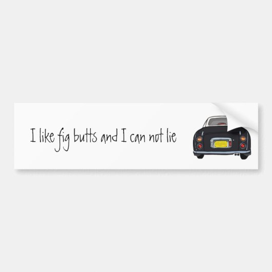 Grappig Zwart Ik hou van Figaro Car Bumpersticker (Voorkant)