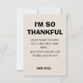 Grappig zwart kalligrafie... ik ben zo dankbaar ee bedankkaart (Voorkant)