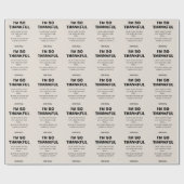 Grappig zwart kalligrafie... ik ben zo dankbaar ee cadeaupapier (Vlak)