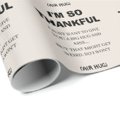 Grappig zwart kalligrafie... ik ben zo dankbaar ee cadeaupapier (Rol Hoek)