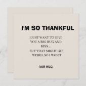 Grappig zwart kalligrafie... ik ben zo dankbaar ee feestdagenkaart (Voorkant / Achterkant)