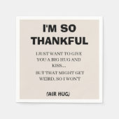 Grappig zwart kalligrafie... ik ben zo dankbaar ee servet (Voorkant)