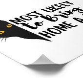 Grappig zwart kat dat waarschijnlijk een kat naar poster (Hoek)