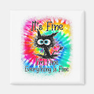 Grappig zwart kat Het is goed dat ik goed ben... a Magneet