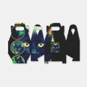 Grappig zwart kat liefhebber faux bootleg 90s Grap Bedankdoosjes (Uitgevouwen)