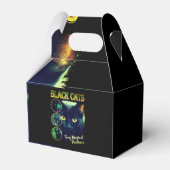 Grappig zwart kat liefhebber faux bootleg 90s Grap Bedankdoosjes (Voorkant Zijde)