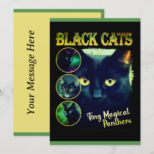 Grappig zwart kat liefhebber faux bootleg 90s Grap Feestdagenkaart