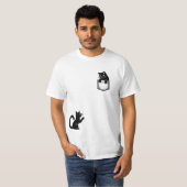 Grappig zwart kat t-shirt (Voorkant volledig)