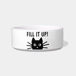 Grappig zwart kat - vul het op! Fun Kat Food Bowl Voerbakje