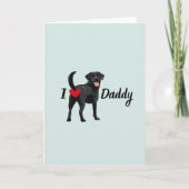 Grappig Zwart Lab Hond Bum Butt Hart Vaders Dag Kaart (Voorkant)