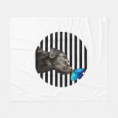 Grappig zwart labrador retriever lab hond eigenaar fleece deken (Voorkant (Horizontaal))