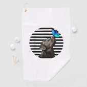 Grappig zwart labrador retriever lab hond eigenaar golfhanddoek (Insitu)