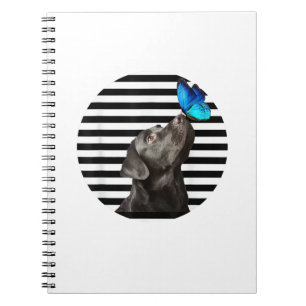 Grappig zwart labrador retriever lab hond eigenaar notitieboek