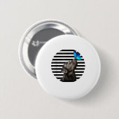 Grappig zwart labrador retriever lab hond eigenaar ronde button 5,7 cm (Voorkant /achterkant)