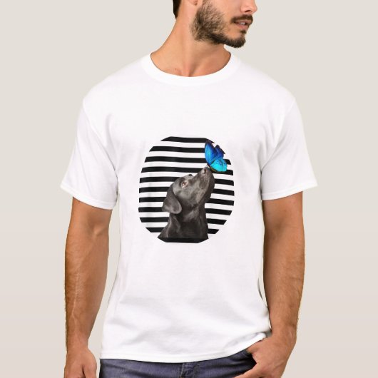 Grappig zwart labrador retriever lab hond eigenaar t-shirt (Voorkant)
