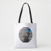 Grappig zwart labrador retriever lab hond eigenaar tote bag (Voorkant)