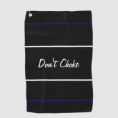 Grappig zwart niet choke cadeau voor golfer golfhanddoek (Voorkant)
