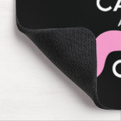 Grappig zwart, roze kalm en snor aan muismat (Hoek)