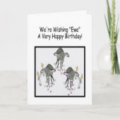 Grappig zwart schaap Happy Birthday Groet Kaart (Voorkant)