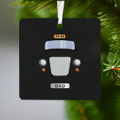 Grappig zwart taxi taxi papa metal Ornament