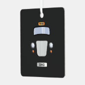 Grappig zwart taxi taxi papa metal Ornament (Voorkant links)