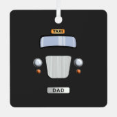 Grappig zwart taxi taxi papa metal Ornament (Voorkant)