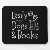 Grappig zwart-wit boek liefhebber Gezegde Muismat (Voorkant)