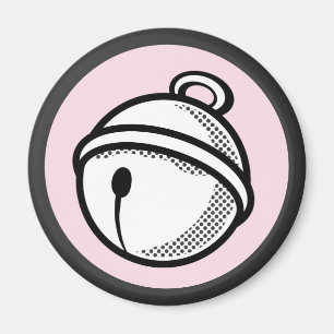 Grappig Zwart Wit Cat Bell Pop Art Cartoon Magneet