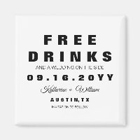 Grappig zwart-wit gratis Drinken opslaan van de da