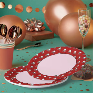 Grappig zwart wit jolly Kat piraat schedel Botten Papieren Bordje