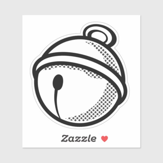 Grappig zwart wit kattenbel Pop Art Vector Sticker (Vel)