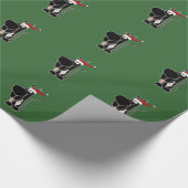 Grappig zwart-wit kerstpapier met grote gesteente cadeaupapier (Hoek)
