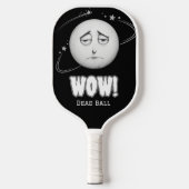 Grappig zwart-wit maangezicht pickleball paddle (Voorkant)