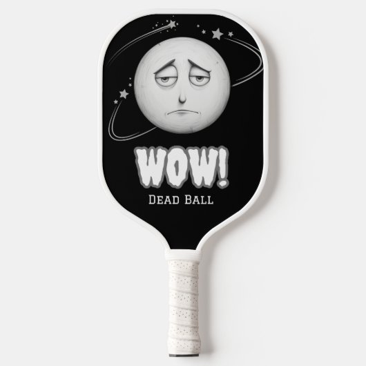 Grappig zwart-wit maangezicht pickleball paddle (Voorkant)