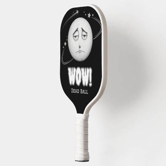Grappig zwart-wit maangezicht pickleball paddle (Links)