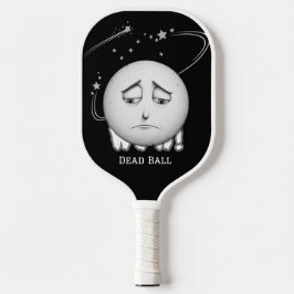 Grappig zwart-wit maangezicht pickleball paddle