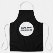 Grappig zwart-wit Mannen doen hun brood Schort (Voorkant)