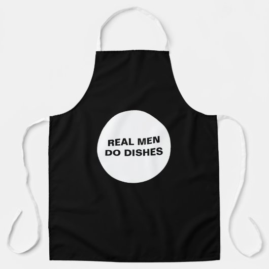 Grappig zwart-wit Mannen doen hun brood Schort (Voorkant)