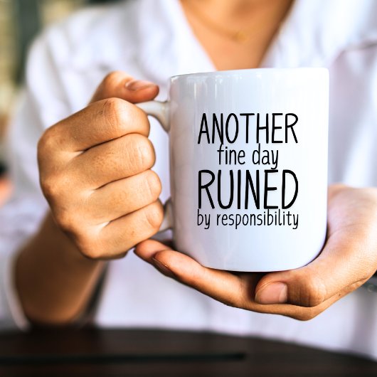 Grappig Zwart + Wit Quote Koffie Mokken