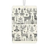 Grappig zwart-wit rendierpatroon luchtverfrisser (Achterkant)