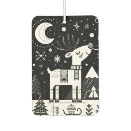 Grappig zwart-wit rendierpatroon luchtverfrisser