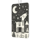 Grappig zwart-wit rendierpatroon luchtverfrisser (Links)