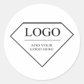 Grappig zwart wit verjaardagsgeschenk met persoonl ronde sticker (Voorkant)