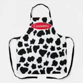 Grappig zwarte en witte koe vlekkeuken schort (Voorkant)