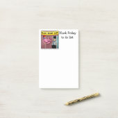 Grappig zwarte vrijdag om lijst te maken post-it® notes (Op bureau)