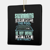 Grappig Zwem Citaat Keramisch Ornament (Links)