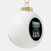 Grappig Zwem Citaat Keramische Bal Ornament (Links)